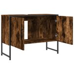 vidaXL Armoire lavabo de salle de bain chêne fumé bois d'ingénierie