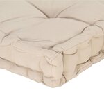 vidaXL Coussin de plancher de palette Coton 120x40x7 cm Beige
