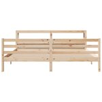 vidaXL Cadre de lit avec tête de lit 200x200 cm Bois de pin massif