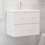 vidaXL Armoire d'évier Blanc 60x38 5x48 cm Aggloméré