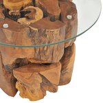 vidaXL Table basse Bois flottant de teck massif 60 cm