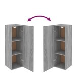 vidaXL Meubles TV Sonoma gris 30 5x30x90 cm Bois d'ingénierie
