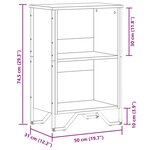 vidaXL Bibliothèque noir 50x31x74 5 cm bois d'ingénierie