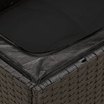 vidaXL Salon de jardin 7 Pièces avec coussins noir résine tressée