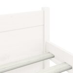vidaXL Cadre de lit Blanc Bois massif 120x190 cm Petit double