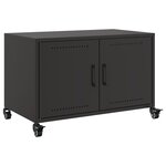 vidaXL Meuble TV noir 68x39x43 5 cm acier laminé à froid