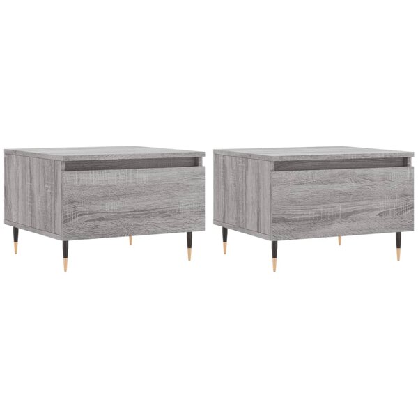 vidaXL Tables basses 2 Pièces sonoma gris 50x46x35 cm bois d'ingénierie