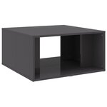 vidaXL Tables basses 4 Pièces gris brillant 33x33x33 cm bois d'ingénierie