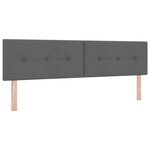 vidaXL Lit box spring avec matelas gris foncé 180x200 cm en tissu