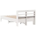 vidaXL Cadre de lit sans matelas blanc 120x190 cm bois de pin massif