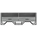 vidaXL Meuble TV sonoma gris 122x34x41 cm bois d'ingénierie