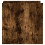 vidaXL Table de chevet chêne fumé 45x50x50 cm bois d'ingénierie