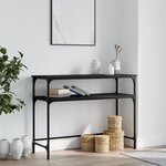 vidaXL Table console noir 100x35 5x75 cm bois d'ingénierie