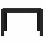vidaXL Table de salle à manger Noir 120 x 60 x 76 cm Bois d'ingénierie
