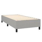vidaXL Sommier à lattes de lit et matelas Gris clair 90x190 cm Tissu