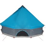 vidaXL Tente familiale tipi 12 personnes bleu imperméable