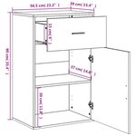 vidaXL Armoire de rangement chêne marron 56 5x39x90 cm bois ingénierie