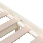 vidaXL Cadre de lit sans matelas blanc bois massif 100x200 cm
