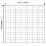 vidaXL Couverture lestée Crème clair 220x235 cm 15 kg Tissu