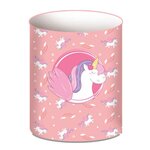 Pot à crayon métallique licorne