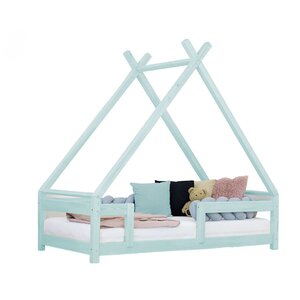 Lit cabane enfant TAHUKA 90 x 180 bleu clair
