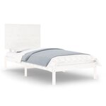 vidaXL Cadre de lit sans matelas blanc 90x190 cm bois massif