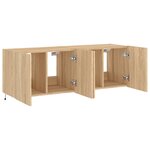 vidaXL Meubles TV muraux lumières LED 2 Pièces chêne sonoma 60x35x41 cm
