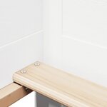 vidaXL Ensemble de lit de jour et de banc avec toit sans matelas blanc