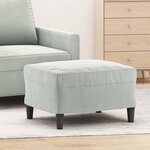 vidaXL Repose-pied Gris clair 60x50x41 cm Velours