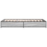 vidaXL Cadre de lit sans matelas sonoma gris 75x190 cm