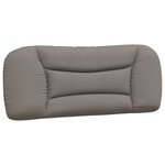 vidaXL Cadre de lit avec LED sans matelas taupe 100x200 cm tissu