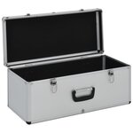 vidaXL Boîtes de rangement 2 Pièces Argenté Aluminium