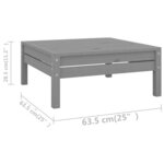 Salon de jardin meuble d'extérieur ensemble de mobilier 11 pièces gris bois de pin massif 02_0015519