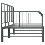 vidaXL Cadre de canapé-lit extensible sans matelas gris métal 90x200cm