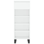 vidaXL Armoire à chaussures Blanc brillant 40x36x105cm Bois ingénierie