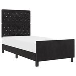 Cadre de lit vidaXL Noir 90x190 cm Velours