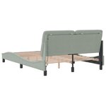 vidaXL Cadre de lit avec LED sans matelas gris clair 140x190cm velours