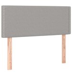 vidaXL Tête de lit à LED Gris clair 80x5x78/88 cm Tissu