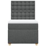 vidaXL Sommier à lattes de lit avec matelas Gris foncé 80x200 cm Tissu