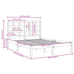 vidaXL Cadre de lit sans matelas 200x200 cm bois massif