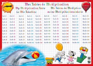 Sous main éducatif 30x42 ''tables multipication''' ARIS EDITIONS