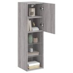 vidaXL Meuble TV avec lumières LED sonoma gris 30 5x30x102 cm
