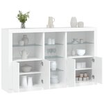 vidaXL Buffet avec lumières LED blanc 162x37x100 cm