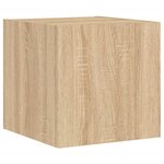vidaXL Unités murales TV avec LED 6 Pièces chêne sonoma bois d'ingénierie