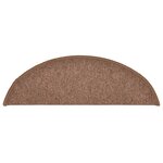 vidaXL Tapis de marches d'escalier 15 Pièces Marron 56x17x3 cm