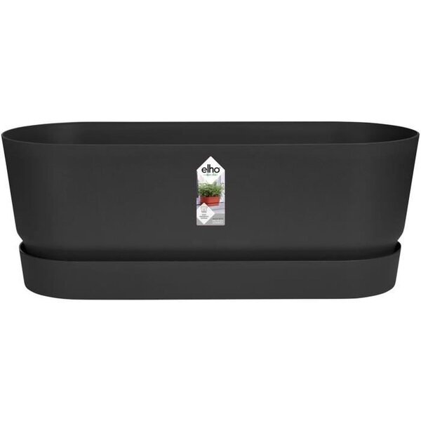 Planteur Ovale - Plastique recyclé - Résistant au gel - Ø 50 - Noir