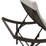 vidaXL Chaises longues lot de 2 avec table marron résine tressée
