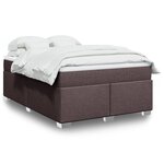 vidaXL Sommier à lattes de lit avec matelas Marron foncé 140x190 cm