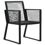vidaXL Ensemble à manger de jardin 5 Pièces Noir Rotin PVC