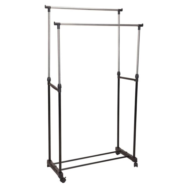 Storage solutions Porte-vêtements double cintres roues réglables